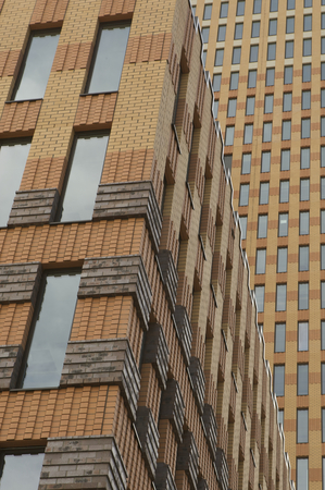 Brick Skyscraper office buildingの写真素材