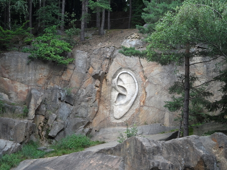 ear in stoneの写真素材