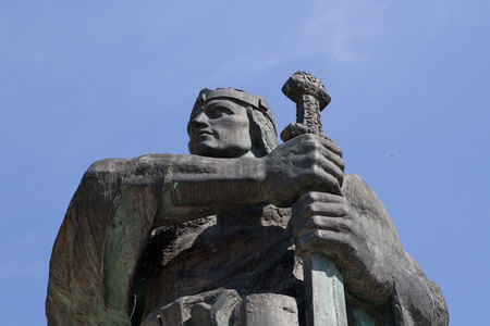 statue of Pribina in Nitra, Slovakiaのeditorial素材