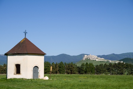 Chapel by Spis castle, Slovakiaの写真素材