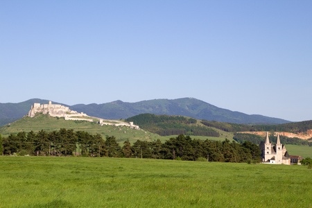 View of Castle and Monastery Spisska kapitula, Slovakiaの写真素材