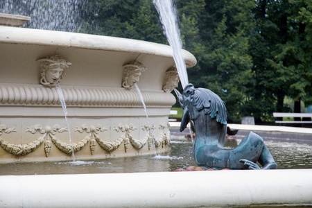 Saxon garden in Warsaw in Poland, Europeの写真素材