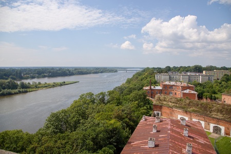 View from Modlin Castle in Poland, Europeの写真素材