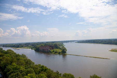 View from Modlin Castle in Poland, Europeの写真素材
