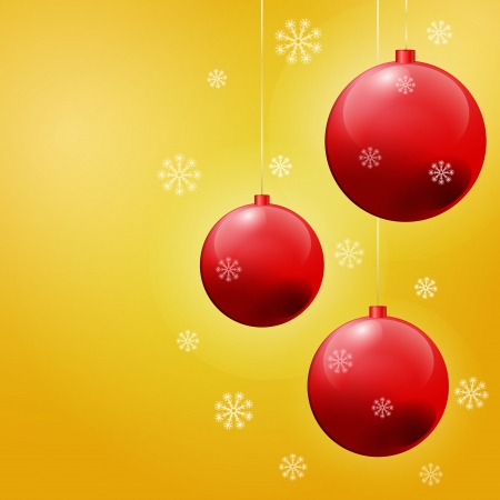 Decorative christmas background withsnowflakes in yellow and red colorのイラスト素材