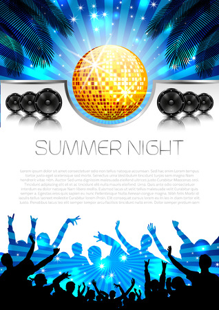 Music Summer Background with Instruments のイラスト素材