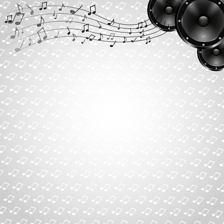 Music Background with Speakers - Vector and place for textのイラスト素材