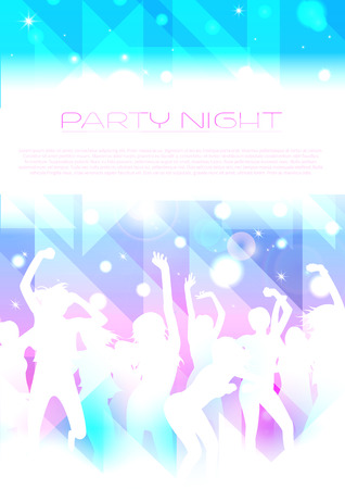 Music Background with dancing girls vectorのイラスト素材