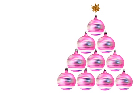 rotating christmas decorations treeの写真素材