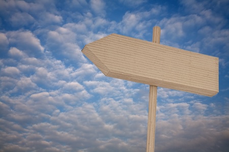 signpost made of cardboardの写真素材