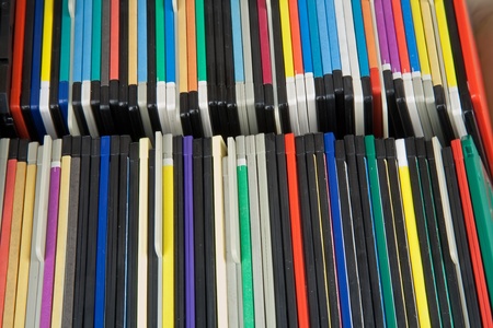 vintage floppy discsの写真素材