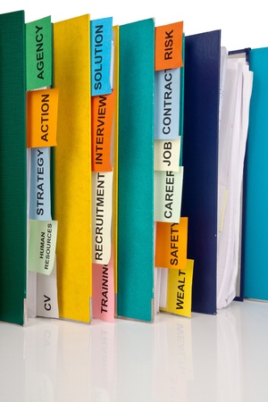 collection of documents gathered by job searchの写真素材