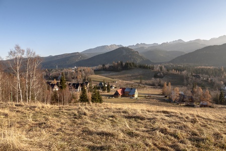 view of the city Zakopane outside the centerの写真素材