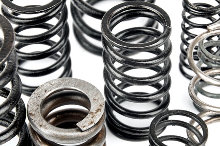 various metal springs are used in automotiveの写真素材