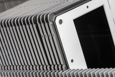 photo frames stacked in the tray to the projectorの写真素材