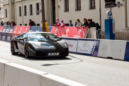 WARSAW, POLAND - SEPTEMBER 15: Racing car, Lamborghini during the third automotive show のeditorial素材