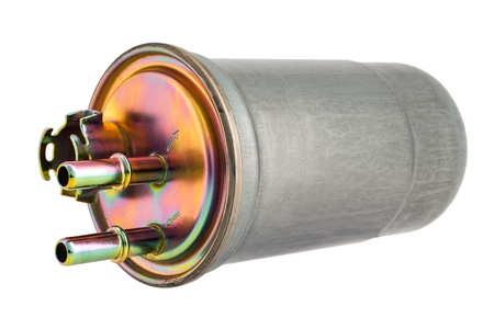 Fuel filter enclosed in a metal housingの写真素材