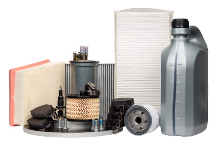 Various car parts necessary for vehicle serviceの写真素材