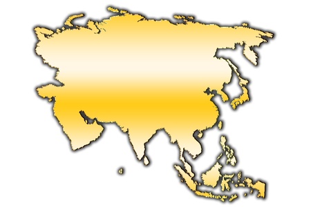 Outline map of  Asia covered with gradientの写真素材