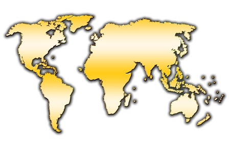 Outline map of our world covered with gradientの写真素材