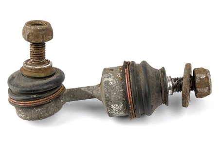 Worthless, worn out and rusty stabilizer link 