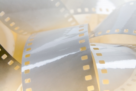 35mm white film shown as a background for various-purposeの写真素材