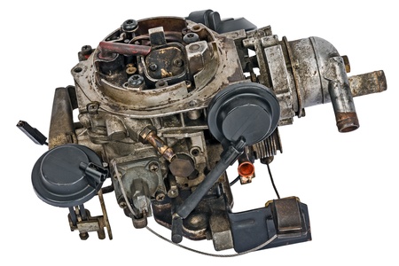 Used carburetor from the fuel supply system of gasoline engineの写真素材