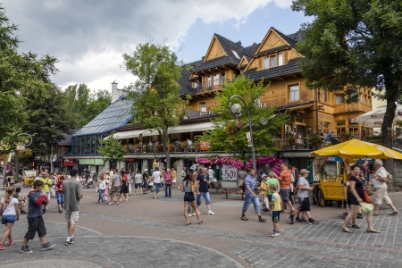 ZAKOPANE - JULY 23  Sabala Hotel built as Staszeczkowka in 1894 contains 50 rooms, entered in the register of architecture monuments, renovated in 1996 in Zakopane, Poland on July 23, 2013 のeditorial素材
