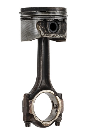 Worn out piston and connecting rod, dismantled from the internal combustion engineの写真素材