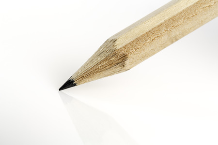 Wooden pencil ready to start sketchingの写真素材