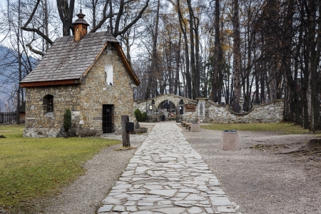 ZAKOPANE - NOVEMBER 19: Chapel Gasienicow founded by Pawel Gasienica, built of stone in 1800, in Zakopane in Poland on November 19, 2013のeditorial素材