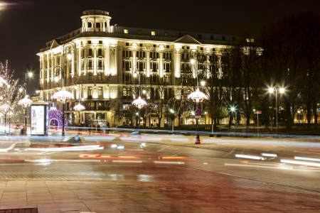 WARSAW - DECEMBER 19  Bristol a five star luxury hotel contains 168 rooms and 38 apartments at the famous Krakowskie Przedmiescie street in Warsaw in Poland on December 19, 2013のeditorial素材