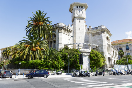 NICE, FRANCE - MAY 13, 2014  Lycee Massena, housed in a former convent of Augustinians, built in 1623, High School officially named Lycee Massena in 1963 in memory of Andre Massena, Marshal of Franceのeditorial素材