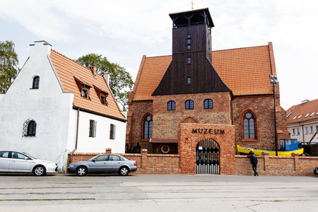 HEL, POLAND - SEPTEMBER 08, The Fishing Museum in Hel, since 1972 is located in the former Evangelical Church of Saints Peter and Paul from the early of the fifteenth centuryのeditorial素材