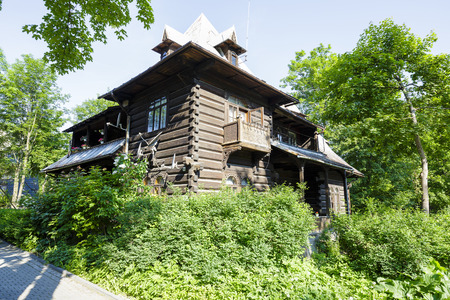 ZAKOPANE, POLAND - JUNE 12, 2015: Villa named Balamutka, built of wood approx. 1901, listed in the municipal records of historic architectureのeditorial素材
