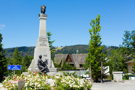 Zakopane, Poland  August 08, 2017: The sculpture that was created to celebrate the 500th anniversary of the Battle of Grunwald can be seen in city center.のeditorial素材