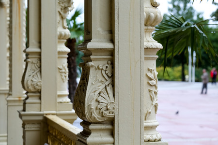 Marianske Lazne, Czechia - September 10, 2017: The part of the pillar and decorative element that is placed in order to beautify this colonnade, which is known for its beautiful structure.のeditorial素材
