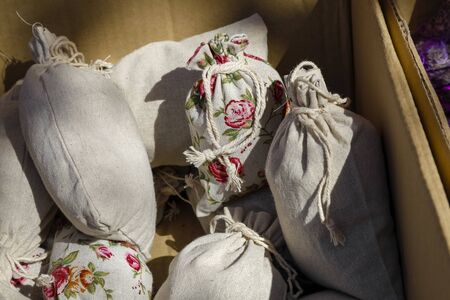Nice, France - 18 September 2018: Dried lavender is a popular souvenir from Provence, reminiscent of...