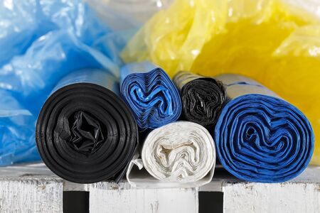 These plastic bin bag rolls are designed to segregate waste using them.