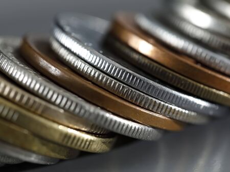 The image of money, in this case coins, express taxation issues.の写真素材