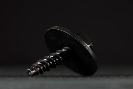 Screw with washer. This small industrial item is automotive part and have been specially designed to be used for the automotive industry but can be used for other applications if necessary.の写真素材