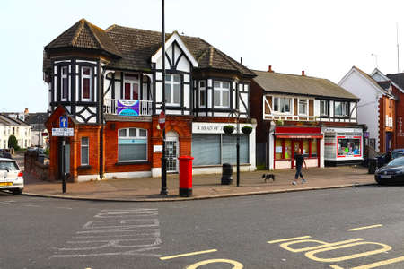 Worthing, United Kingdom - June 05, 2010: The architecture of this seaside town is visible in one of...