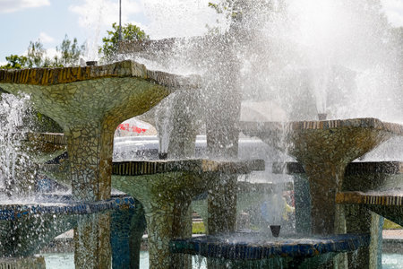 Gdynia, Poland - June 03, 2022: This fountain comes from 1974, designed by Lukasz and Boleslaw Roginski. It was renovated in 2013 according to the design of Edyta Baranskaのeditorial素材