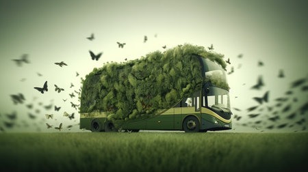 Future of Sustainable Transportation - AI Generatedの素材
