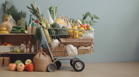 Eco Conscious Shopping: Choosing Sustainable Packaging and product delivery to Save the Planet - Ai Generatedの素材