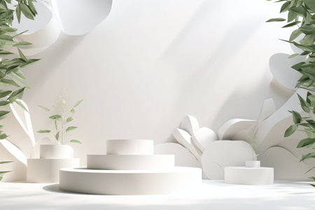 Elegant beautiful minimal luxury background for beauty products -  Ai Generatedの素材