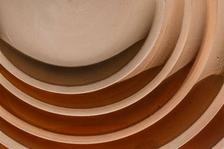 Abstract background and texture of terracotta plates.の写真素材