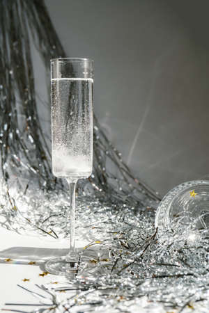 After party pill in a glass. The morning after the party.の写真素材
