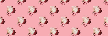 A drop of water or cosmetic at a delicate petal.