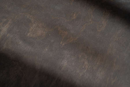 A sheet of plywood covered with dark oil. close-up texture.